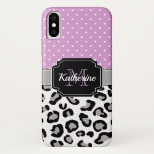 Dots & Leopard Print iPhone X Case