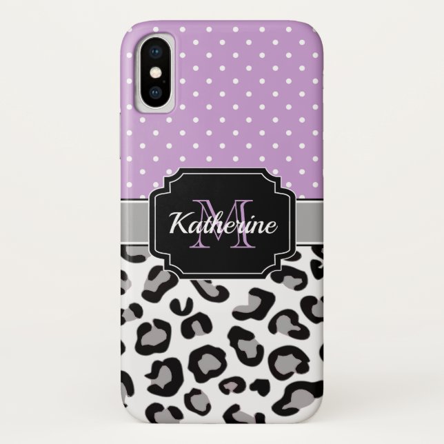 Dots & Leopard Print Case-Mate iPhone Case (Back)