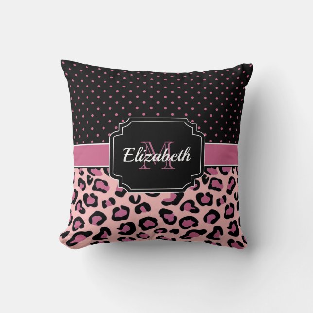 Dots & Leopard Print Cushion (Front)
