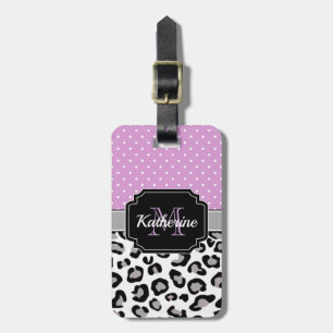 Dots & Leopard Print Luggage Tag