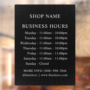 DOTS   Logo and Business Hours   Decal Sign