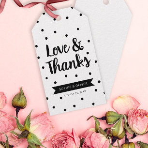Dots Love and Thanks Gift Tags