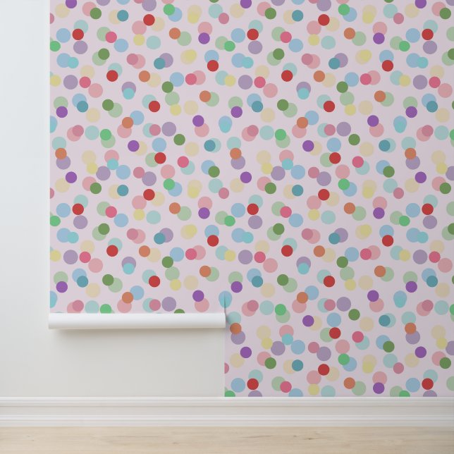 Dots Modern Colourful Pattern Pink  Wallpaper (Application)