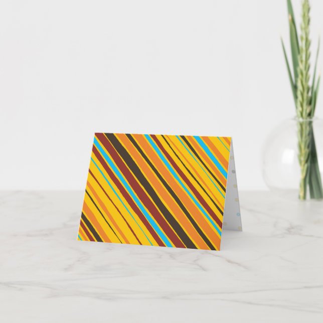 Dots 'n' Stripes Blank Notecard (Front)