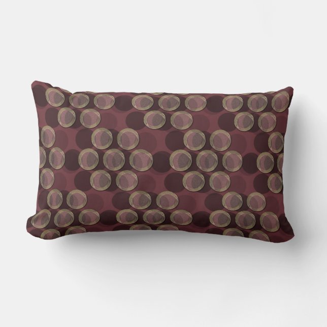 Dots No Com - Merlot (21"x13" Pillow) Lumbar Cushion (Front)