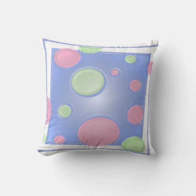 DOTS on Blue Cushion (Front)