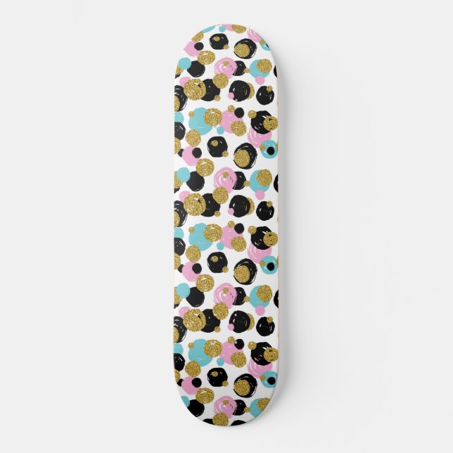 Dots Pattern 10 Skateboard (Front)