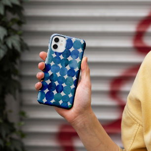 Dots pattern - blue and green iPhone 13 case