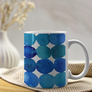 Dots pattern - blue and green coffee mug