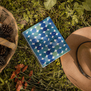 Dots pattern - blue and green notebook