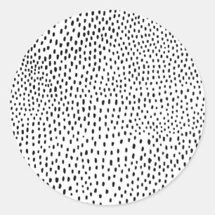 dots pattern classic round sticker