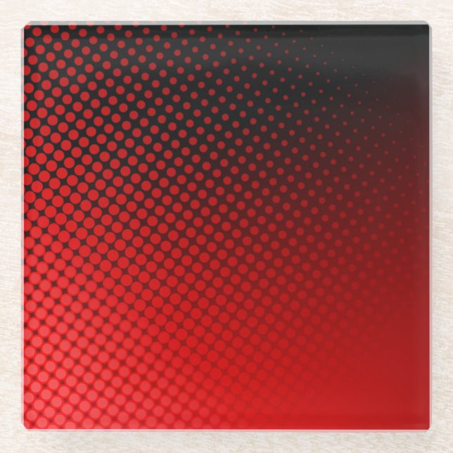 Dots Pattern Glass Coaster (Front)