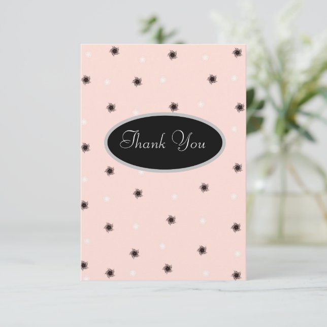 Dots pattern thank you card (Standing Front)