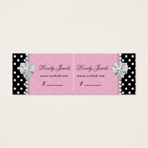 Dots Pearl Lace Jewels Price Tag Pink Double