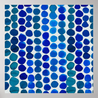 Dots Poster in Blue