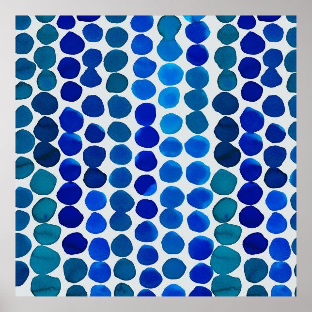 Dots Poster in Blue (Front)