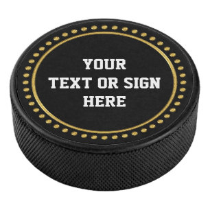 Dots Ring gold & Ring gold + YOURS Hockey Puck
