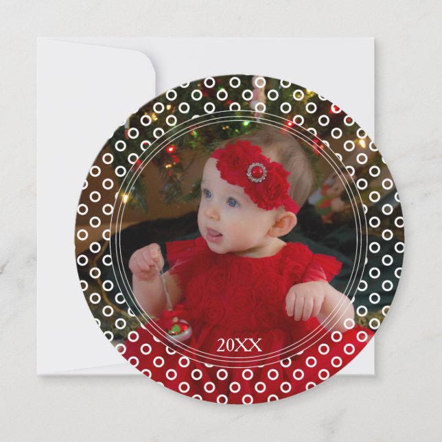 Dots Round Christmas Card (Front)