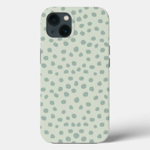 Dots Sage Green iPhone 13 Case