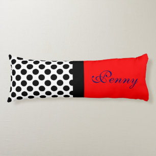 Dots seamless pattern black + your back body cushion