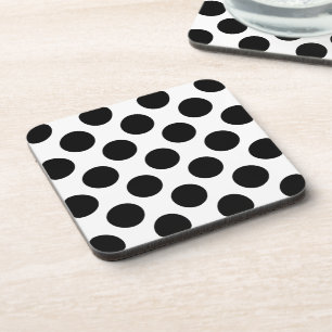 Dots seamless pattern black + your back coaster