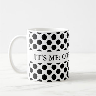 Dots seamless pattern black + your back coffee mug