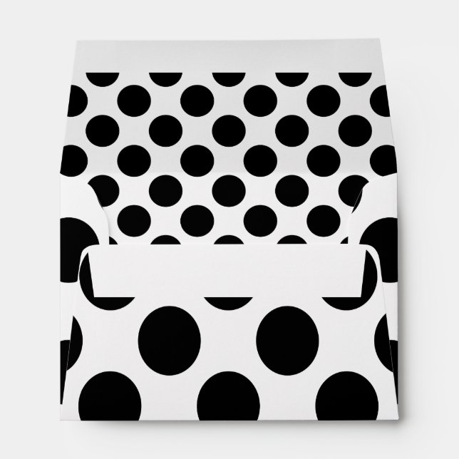 Dots seamless pattern black + your back envelopes (Back (Bottom))