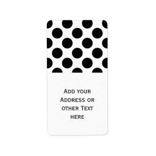 Dots seamless pattern black + your back label
