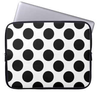Dots seamless pattern black + your back laptop sleeve