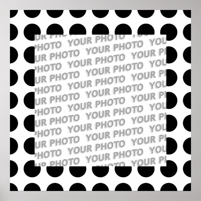 Dots seamless pattern black + your back poster (Front)