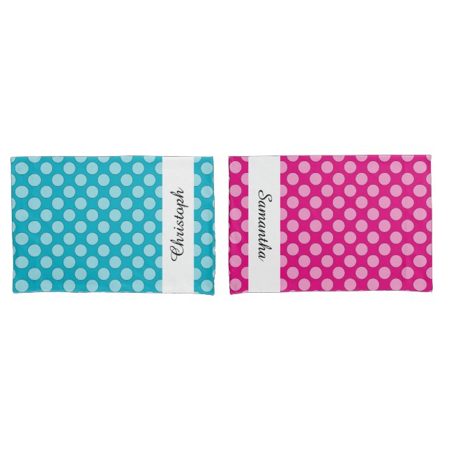 Dots seamless pattern white & black contour trans. pillowcase (Front-Set)