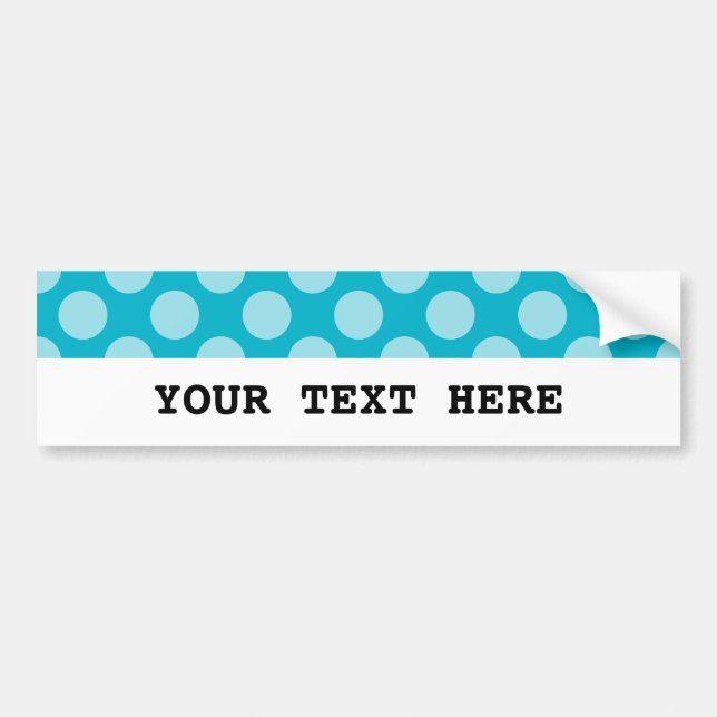 Dots seamless pattern white transp. + your backgr. bumper sticker (Front)