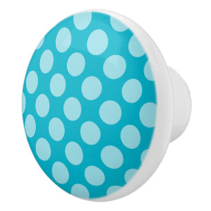 Dots seamless pattern white transp. + your backgr. ceramic knob