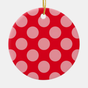 Dots seamless pattern white transp. + your backgr. ceramic ornament