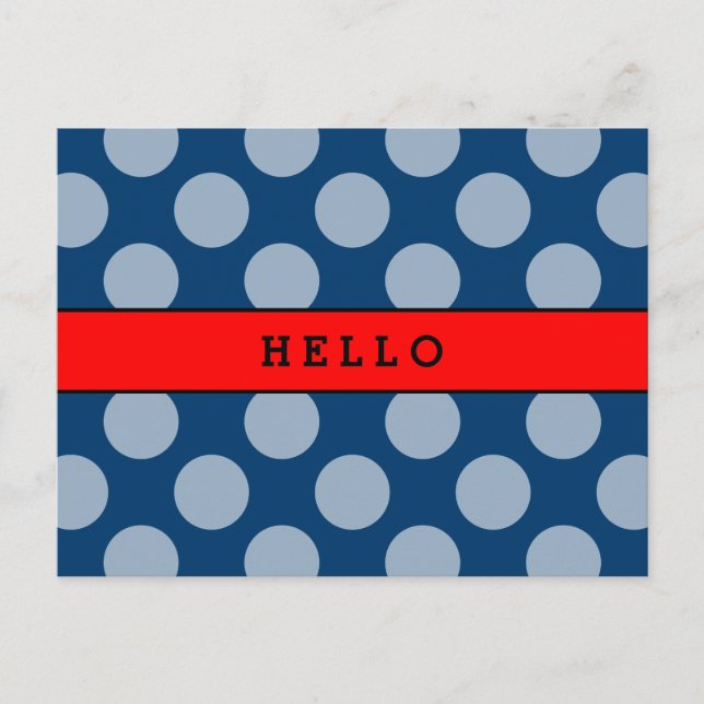 Dots seamless pattern white transp. + your backgr. postcard (Front)