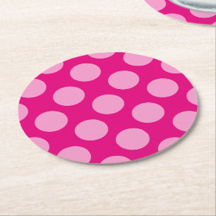 Dots seamless pattern white transp. + your backgr. round paper coaster