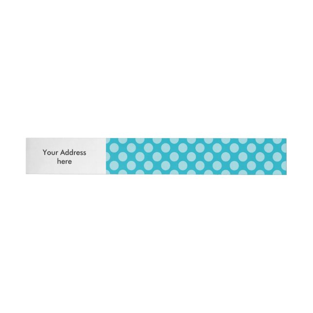 Dots seamless pattern white transp. + your backgr. wraparound address label (Individual)