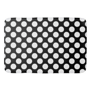 Dots seamless pattern white + your backgr. bath mat