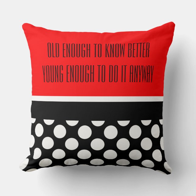 Dots seamless pattern white + your backgr. cushion (Front)