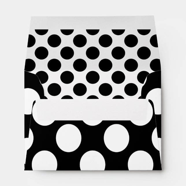 Dots seamless pattern white + your backgr. envelopes (Back (Bottom))