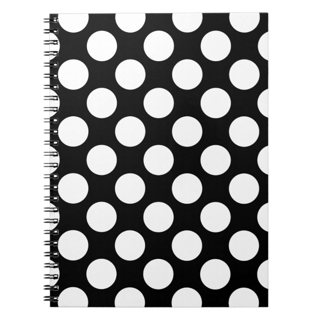 Dots seamless pattern white + your backgr. notebook (Front)