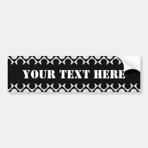 Dots & Squares / black white + your ideas Bumper Sticker