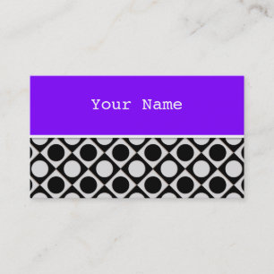Dots & Squares / black white + your ideas Business Card