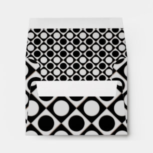 Dots & Squares / black white + your ideas Envelope