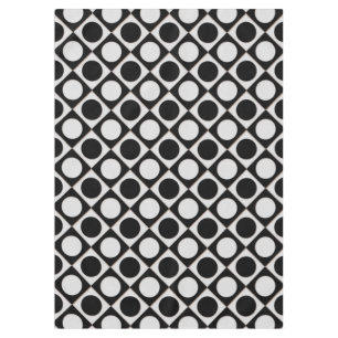 Dots & Squares / black white + your ideas Tablecloth