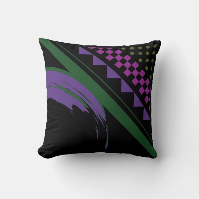 Dots, Squares, Stripes Cushion (Front)