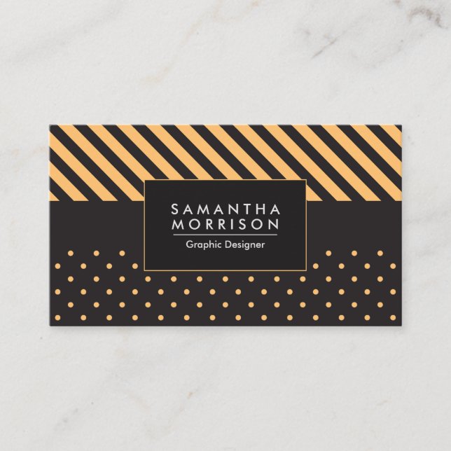 Dots & Stripes Business Card (Front)