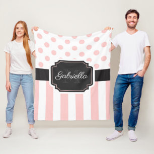 Dots & Stripes Fleece Blanket