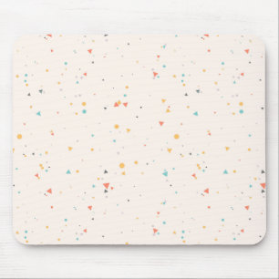 Dots & Triangle Confetti Pattern Mouse Pad