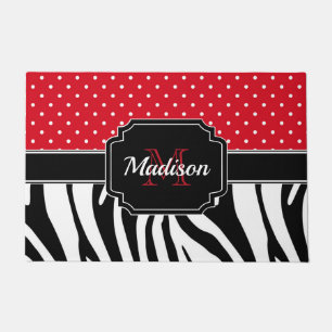 Dots & Zebra Print Doormat